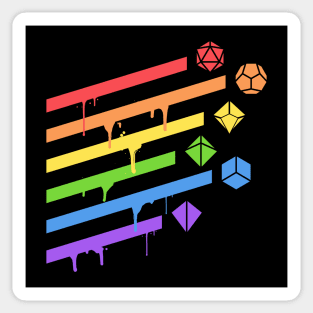 Polyhedral Dice Set Dripping Paint Tabletop RPG Sticker